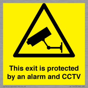 This exit is protected by an alarm and CCTV